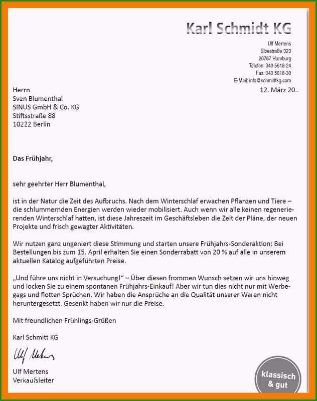 Atemberaubend 17 Werbebrief Vorlage Word Kostenlos