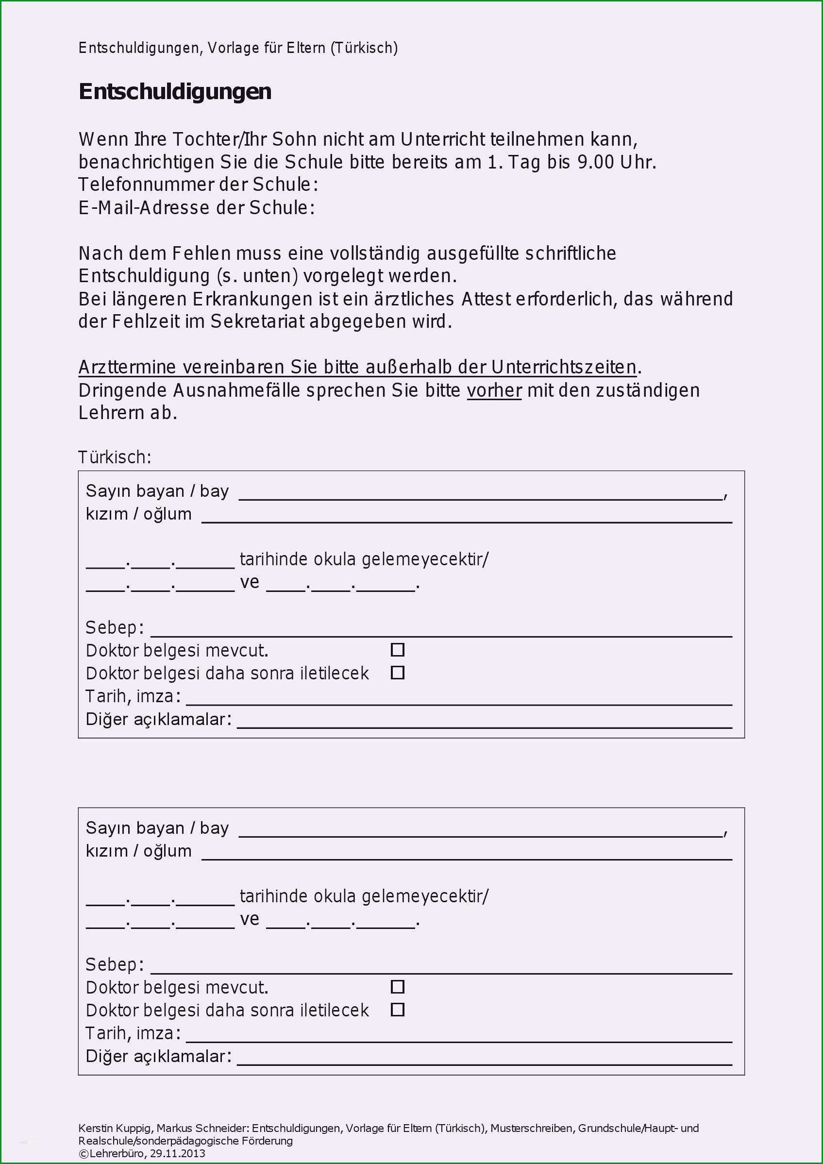 Atemberaubend 20 Schulentschuldigung Vorlage