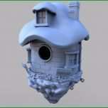 Atemberaubend 3d Vorlage Zwergenvogelhaus Download Chip