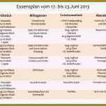 Atemberaubend 8 Essensplan Vorlage