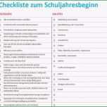 Atemberaubend Checkliste Zum Schuljahresbeginn