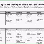 Atemberaubend Dienstplan Vorlage