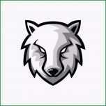 Atemberaubend Wilder Wolf Maskottchen Logo Design Vorlage