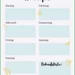 Atemberaubend Wochenplan Essen Vorlage