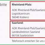 Außergewöhnlich Aok Rheinland Pfalz Saarland Kündigung Kostenlose Vorlage