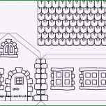 Außergewöhnlich Bastelvorlage Haus Ausdrucken Weihnachtsdorf Fensterbild 4