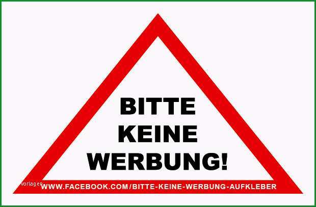 bitte keine werbung aufkleber