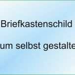 Außergewöhnlich Briefkasten Schild Individuellen Gravur Werbeschild 24