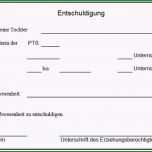 Außergewöhnlich Entschuldigung Schule Vorlage Krank Angenehm Downloads