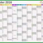 Außergewöhnlich Excel Kalender 2016 Kostenlos