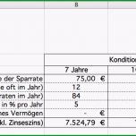 Außergewöhnlich Excel Vorlage Für Zins Berechnung