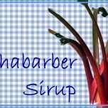 Außergewöhnlich Frelikat Vorlage Etikett Rhabarbersirup