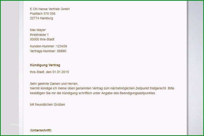 Außergewöhnlich Fristlose Kündigung 1&amp;1 Vorlage Kündigung