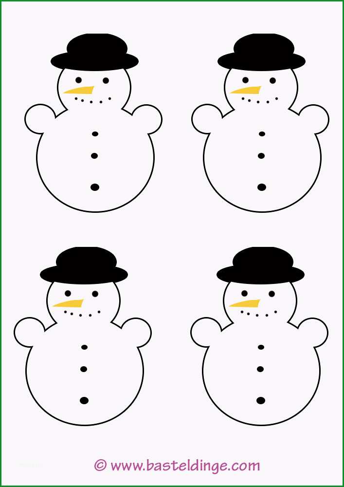 Außergewöhnlich Schneemann Vorlagen – Basteldinge