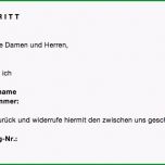 Außergewöhnlich Vorlage Rücktritt Vom Kauf Widerruf Word