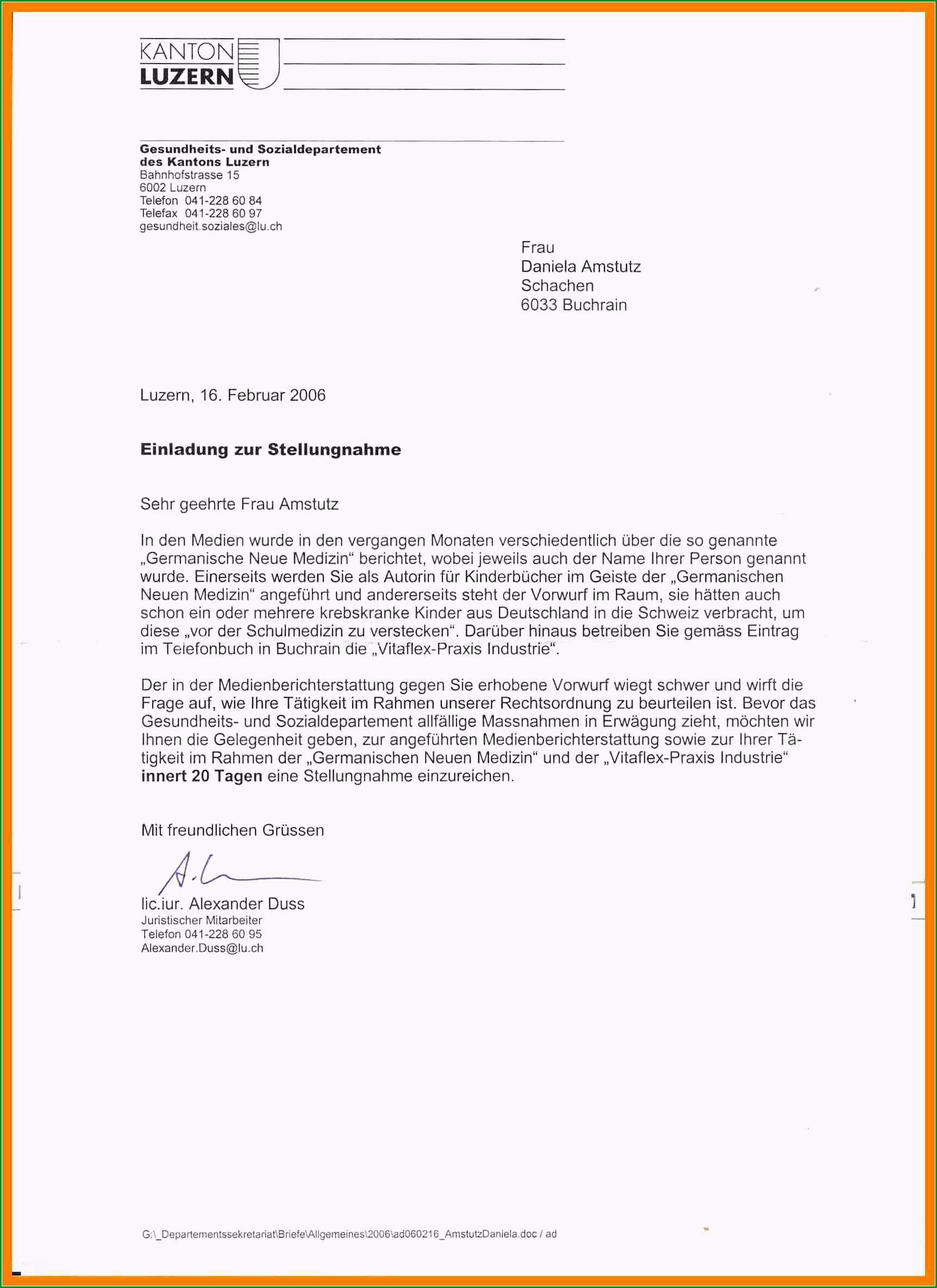 16 privater brief vorlage