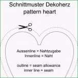 Ausgezeichnet Herz Schnittmuster Schnittmuster Freebie Deko Herz Nähen