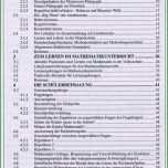 Ausgezeichnet Inhaltsverzeichnis