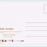 Ausgezeichnet Postkarte Rückseite Vorlage
