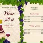 Ausgezeichnet Weinkarte Vorlage — Stockvektor © Macrovector