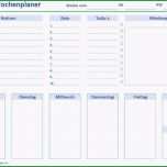 Bemerkenswert 15 Vorlage Wochenplan Excel