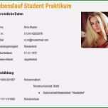 Bemerkenswert 40 Erstaunlich Lebenslauf Vorlage Student Praktikum