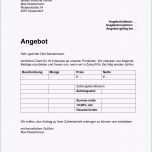 Bemerkenswert Angebot Muster In Word Kostenlos Herunterladen