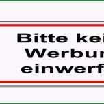 Bemerkenswert Bitte Keine Werbung Einwerfen Briefkasten Schild 70x20 Mm
