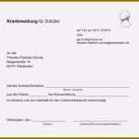 Bemerkenswert Krankmeldung Schule Vorlage Großartig 12 Krankmeldung