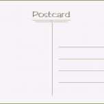 Bemerkenswert Postkarte Rückseite Vorlage