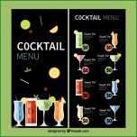 Bemerkenswert Schwarze Cocktailkarte Vorlage