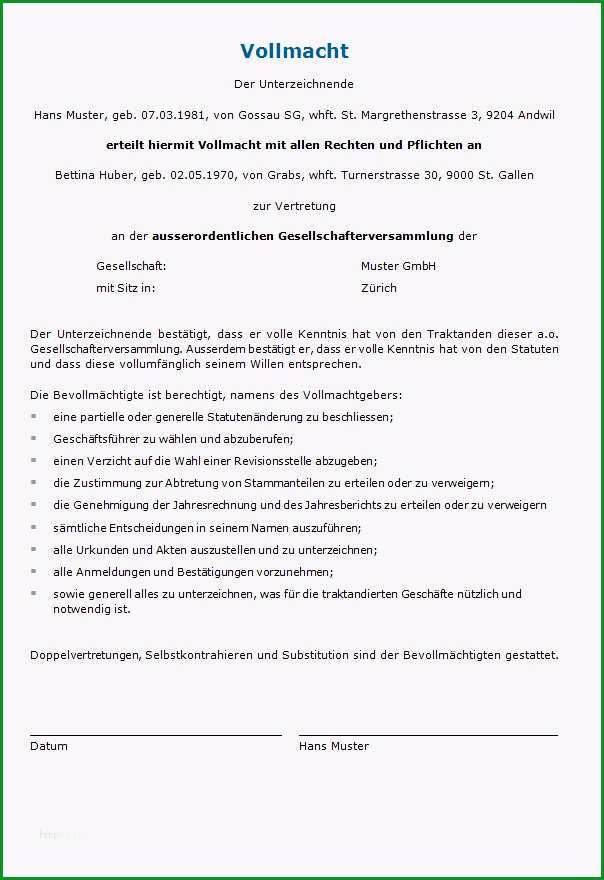 Bemerkenswert Vollmacht Zur Vorlage Bei Der Zulassungsbehörde