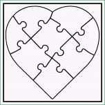 Bemerkenswert White Line Puzzle Herz Zum Selbst Bemalen 6 Stück Von