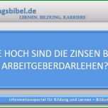 Bemerkenswert Wie Hoch Sind Zinsen Beim Arbeitgeberdarlehen