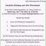 Beste Elternbrief Kindergarten Vorlage Süß Einladung Elternabend