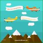 Beste Flugzeug Mit Banner Vorlage