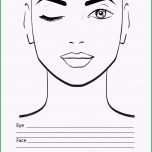 Beste Gesicht Diagramm Make Up Artist Leer Vorlage Vektor