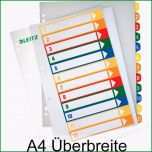 Beste Leitz 1294 00 00 Register Kunststoff 1 12 A4 Überbreite