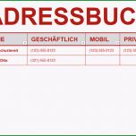 Beste Persönliches Adressbuch