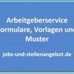 Einzahl Arbeitgeberservice formulare Vorlagen Und Muster