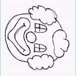 Einzahl Clown Masken Basteln Vorlagen Papptellern