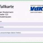 Einzahl Die Vdk Notfallkarte