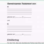 Einzahl Ehegattentestament Testament Handschriftlich