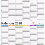 Einzahl Excel Kalender 2018 Kostenlos