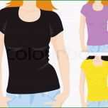 Einzahl Frauen T Shirt Vorlage Vector Stock Vektor