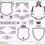 Einzahl Heraldisch Wapenschild Vector Illustratie Afbeelding