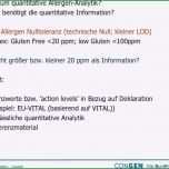 Einzahl Kennzeichnung Allergene Vorlage