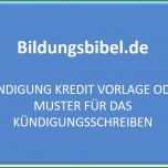 Einzahl Kündigung Kredit Vorlage Muster Kündigungsschreiben
