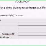Einzahl Vollmachtsformular Wenn Kinder Mit Verwandten Freunden