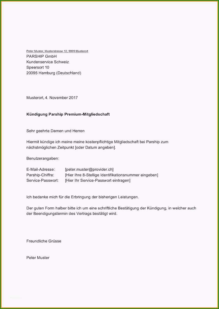 13 formlose kundigung